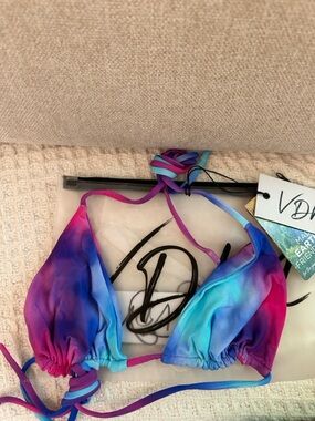 VDB Marley Bikini Top - Pink Blue Purple